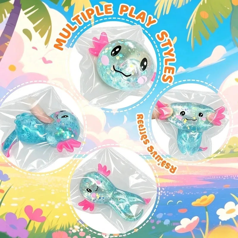 Glitter Axolotl Squishy