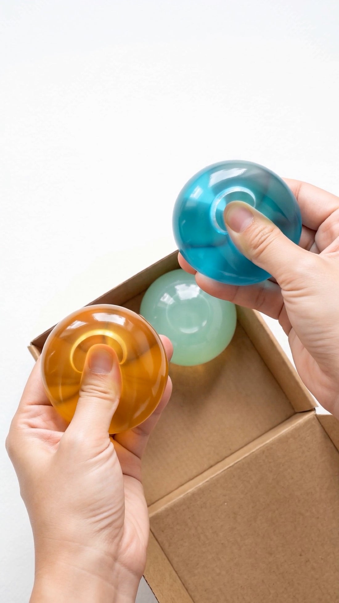 Moon Coconut Oil Squishy, Set of 4
