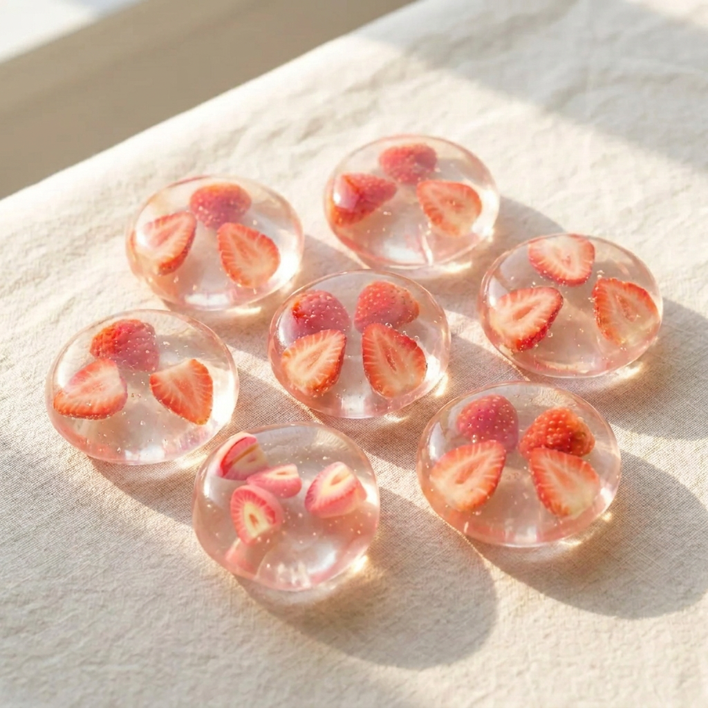 Moldable Fruit Jelly Squishy, Strawberry