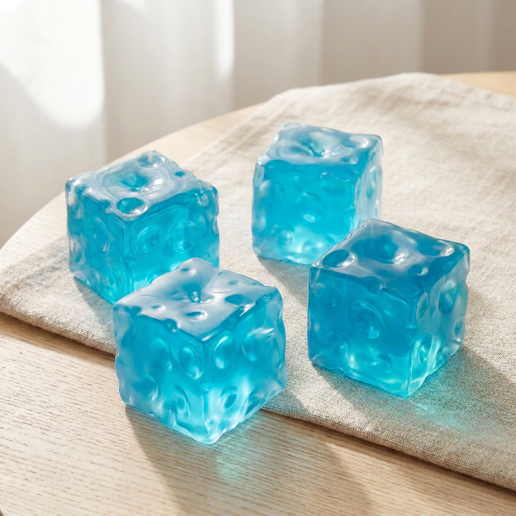 Cheese Cube Squishy, Blue