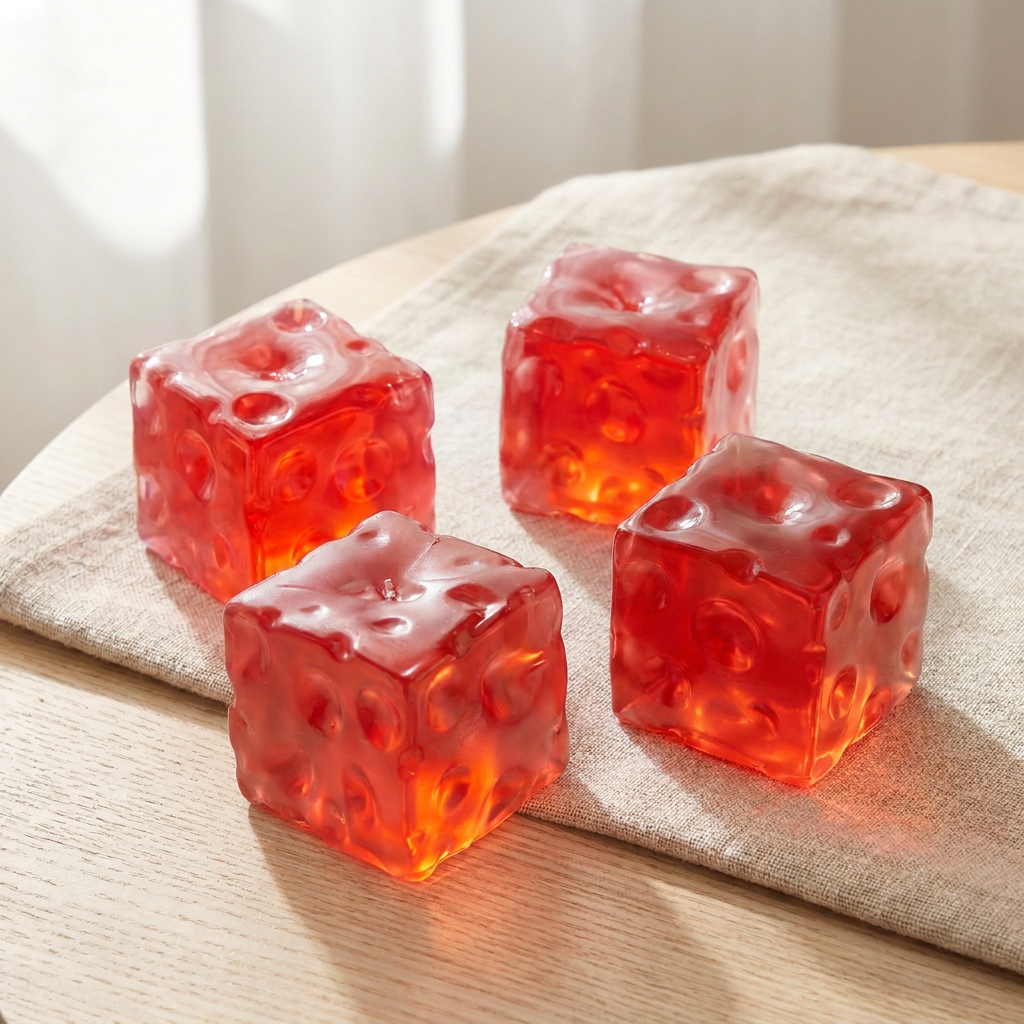 Cheese Cube Squishy, Red